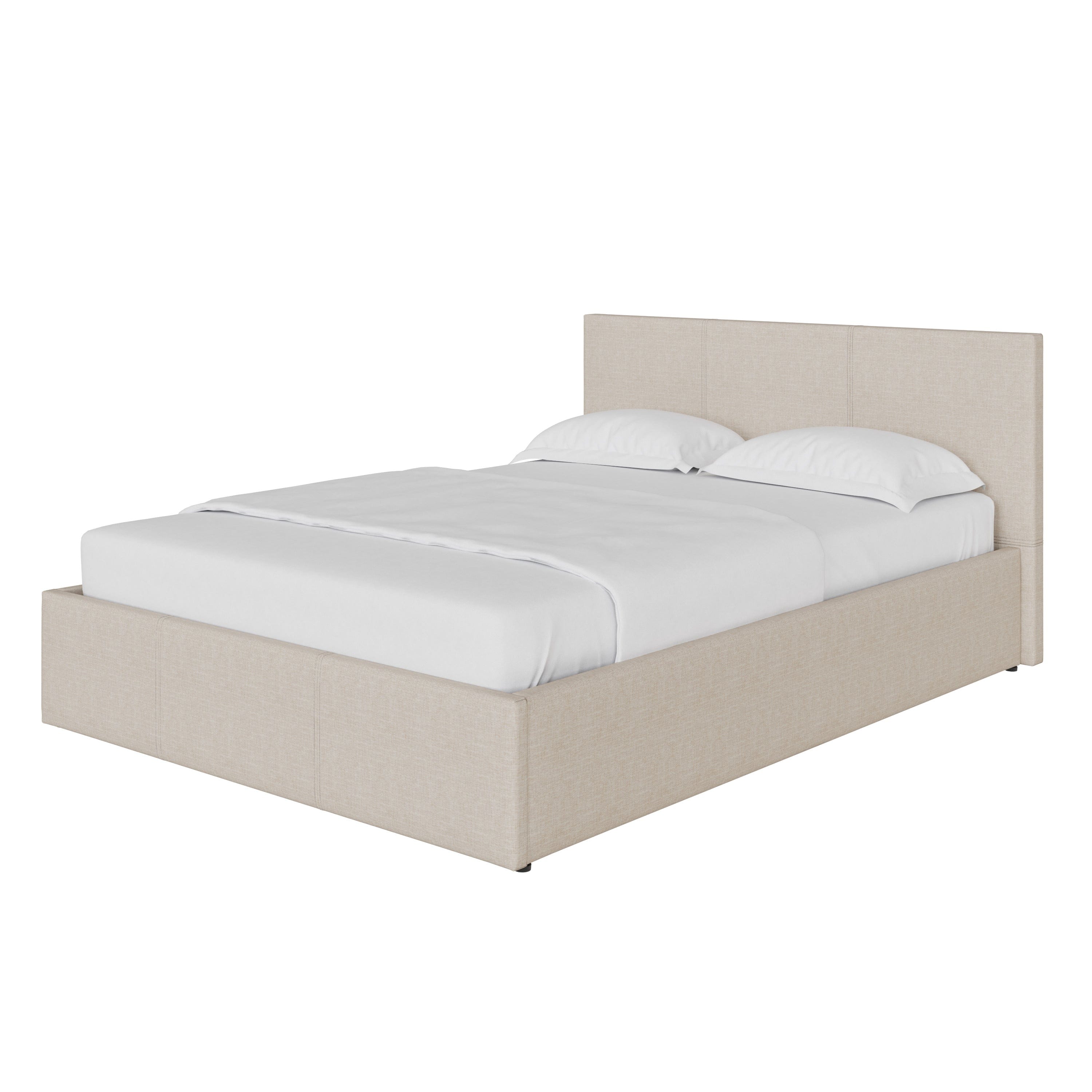 GFW Fabric Bed Side Lift Ottoman Bed Natural Bed Kings
