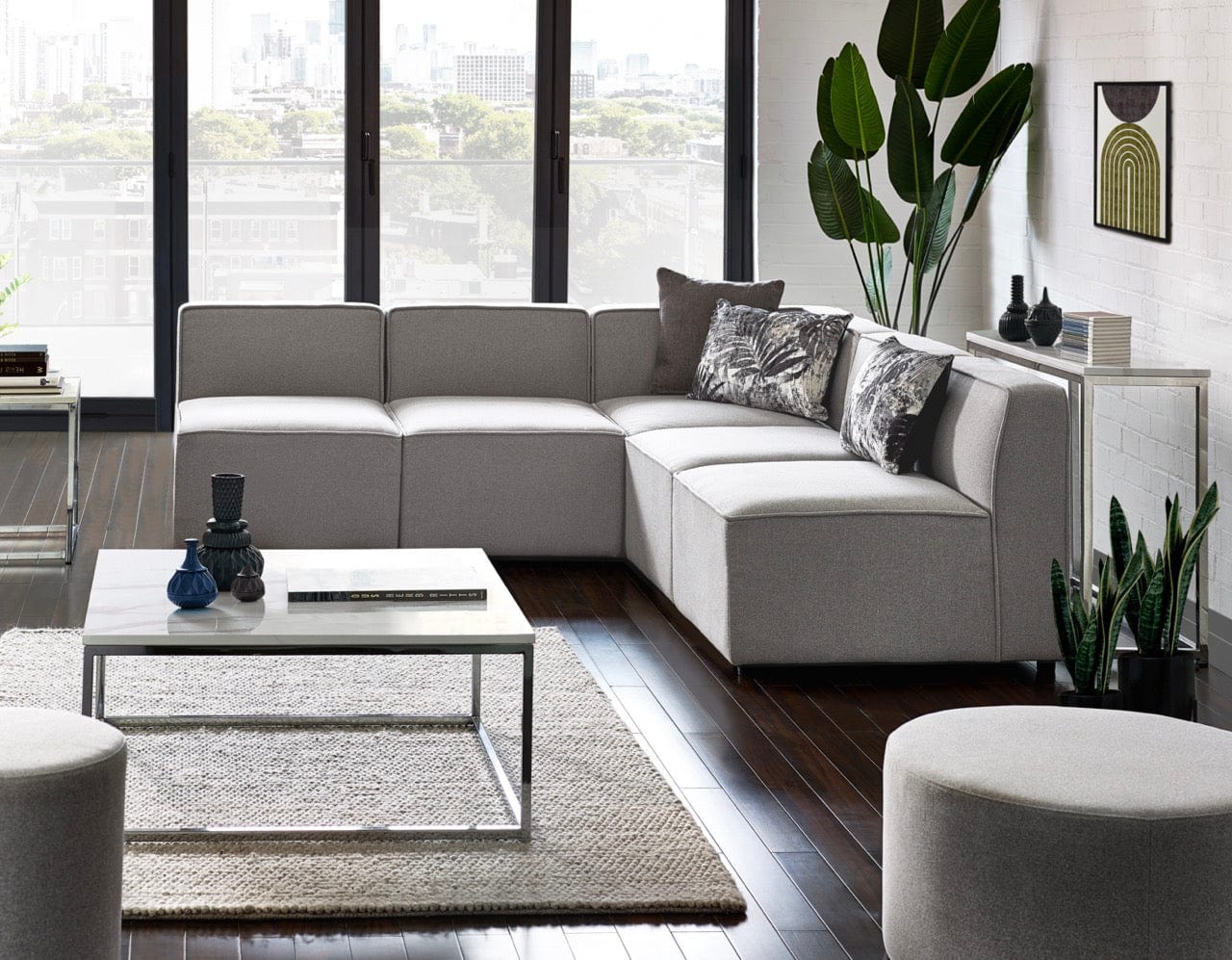 Julian Bowen Sofa Lago Combination Sofa - Grey Bed Kings