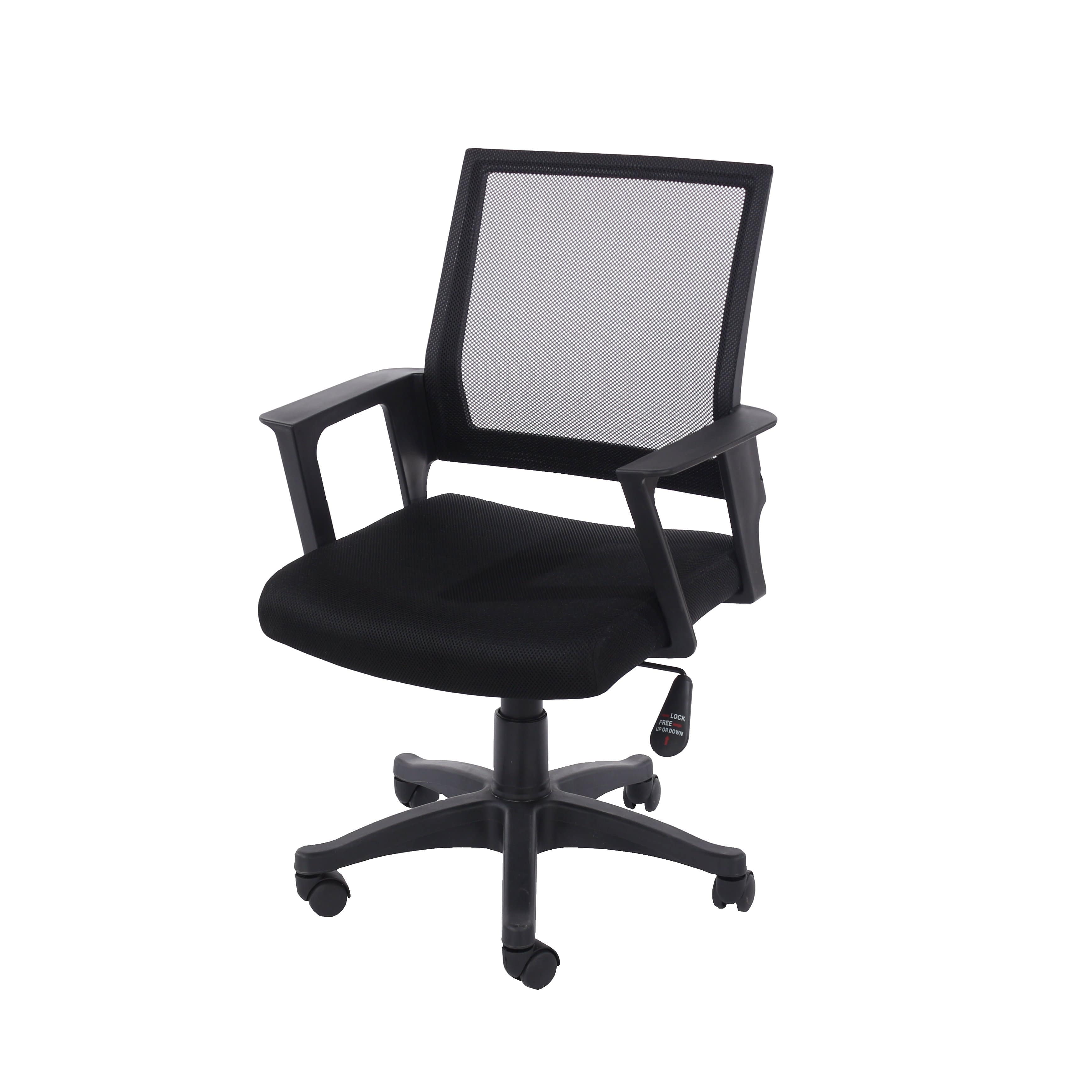 Core Products Office Chair Loft Home Office Home Office Chair In Black Mesh Back & Black Fabric Seat & Black Base In Black Bed Kings