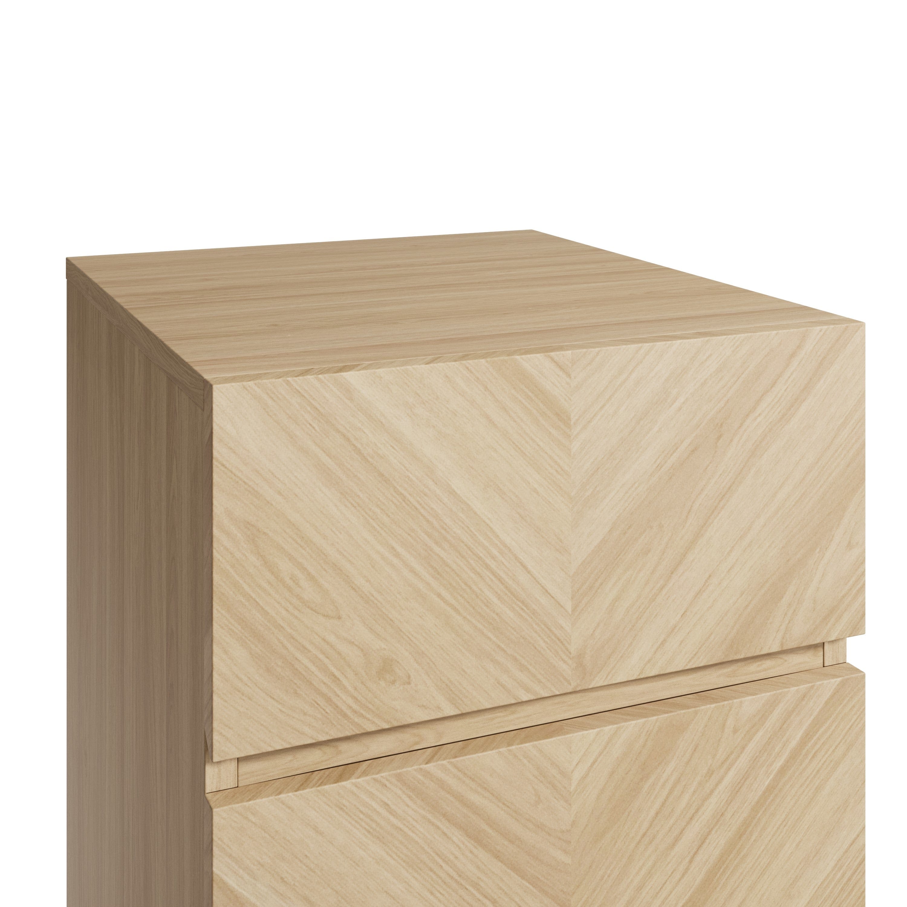 GFW Bedside Table Catania 3 Drawer Bedside Table Euro Oak - Twin Pack Bed Kings