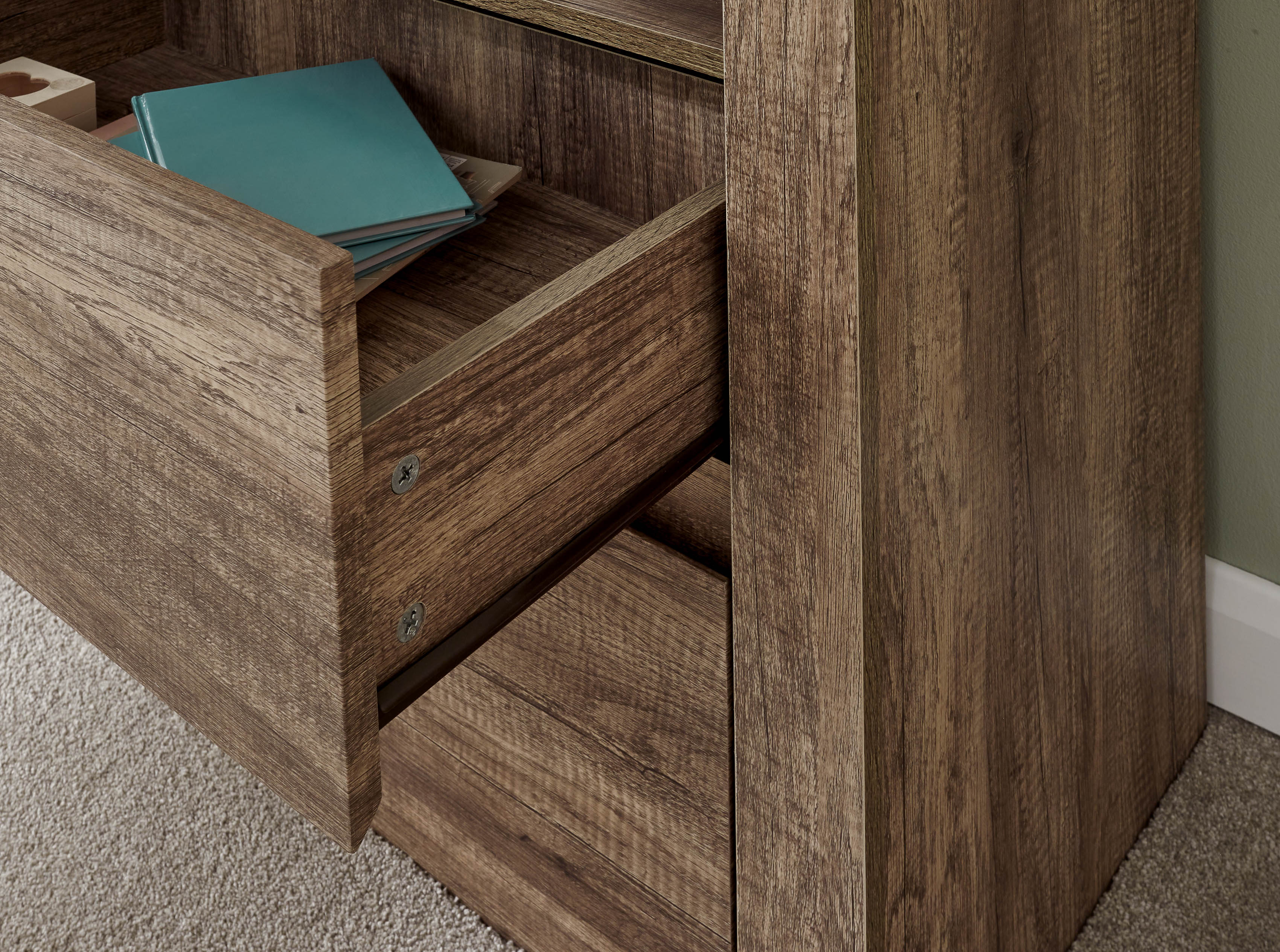 GFW Bookcase Canyon Oak Bookcase Bed Kings