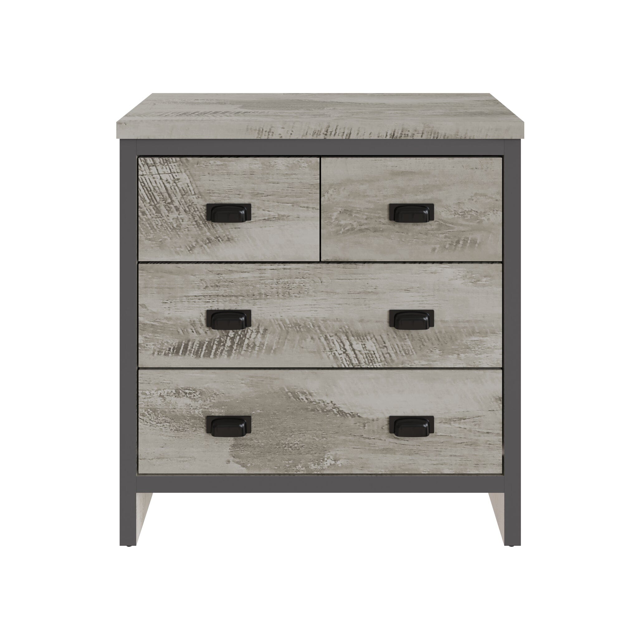 GFW Chest Of Drawers Boston 2+2 Drawer Chest Grey Bed Kings
