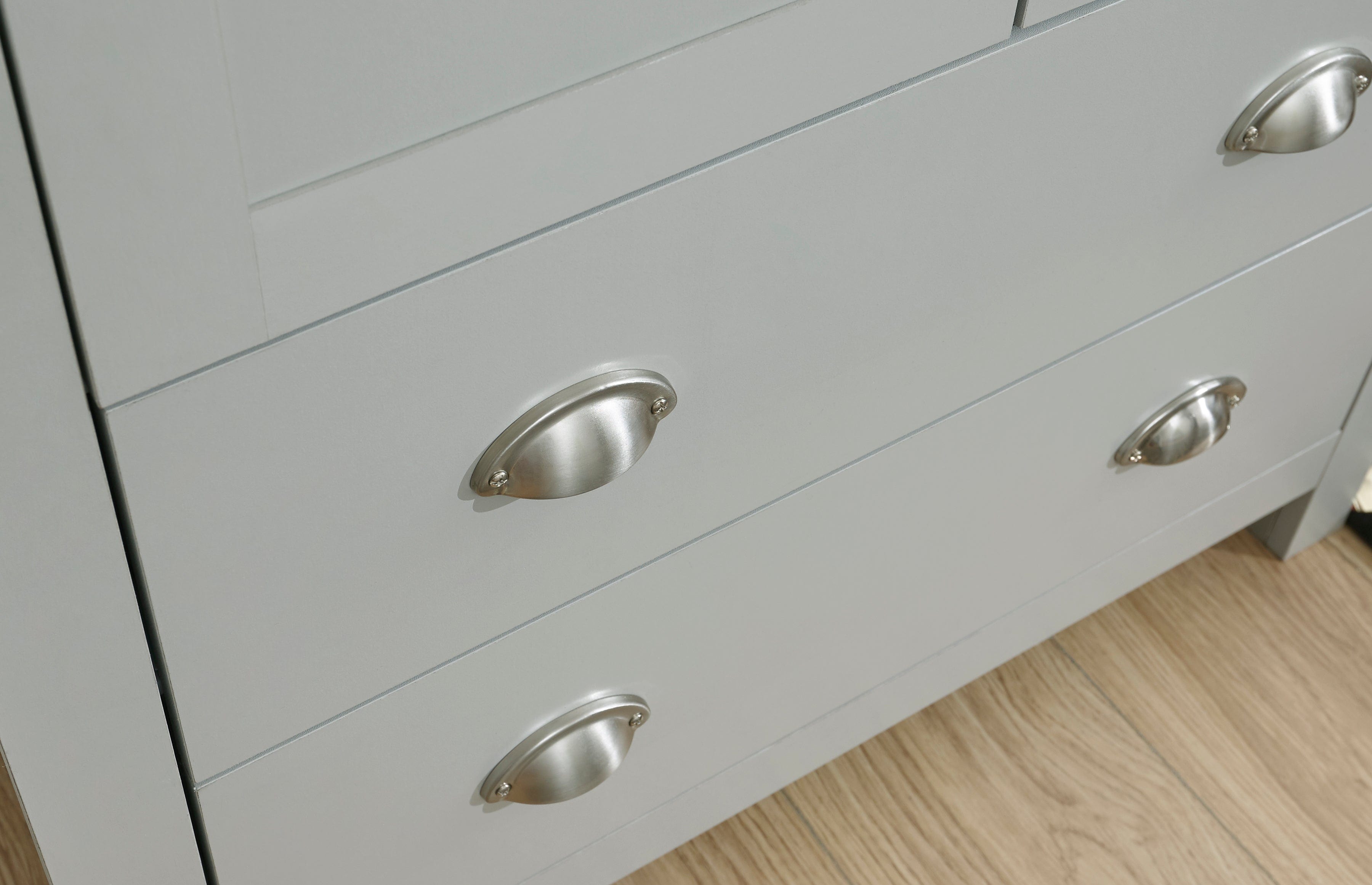 GFW Chest Of Drawers Lancaster 2+2 Drawer Chest Grey Bed Kings