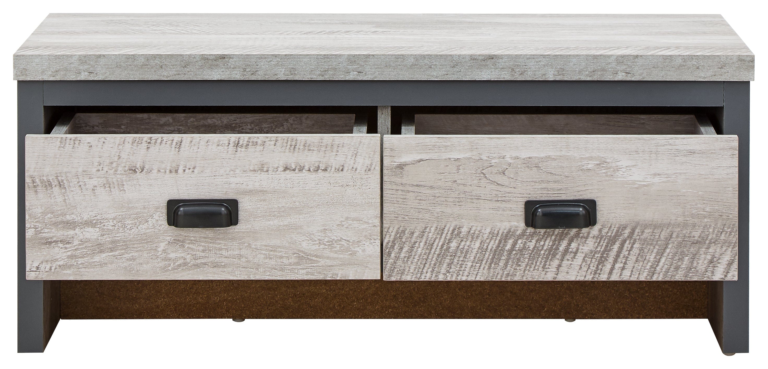 GFW Coffee Table Boston 2 Drawer Coffee Table Grey Bed Kings