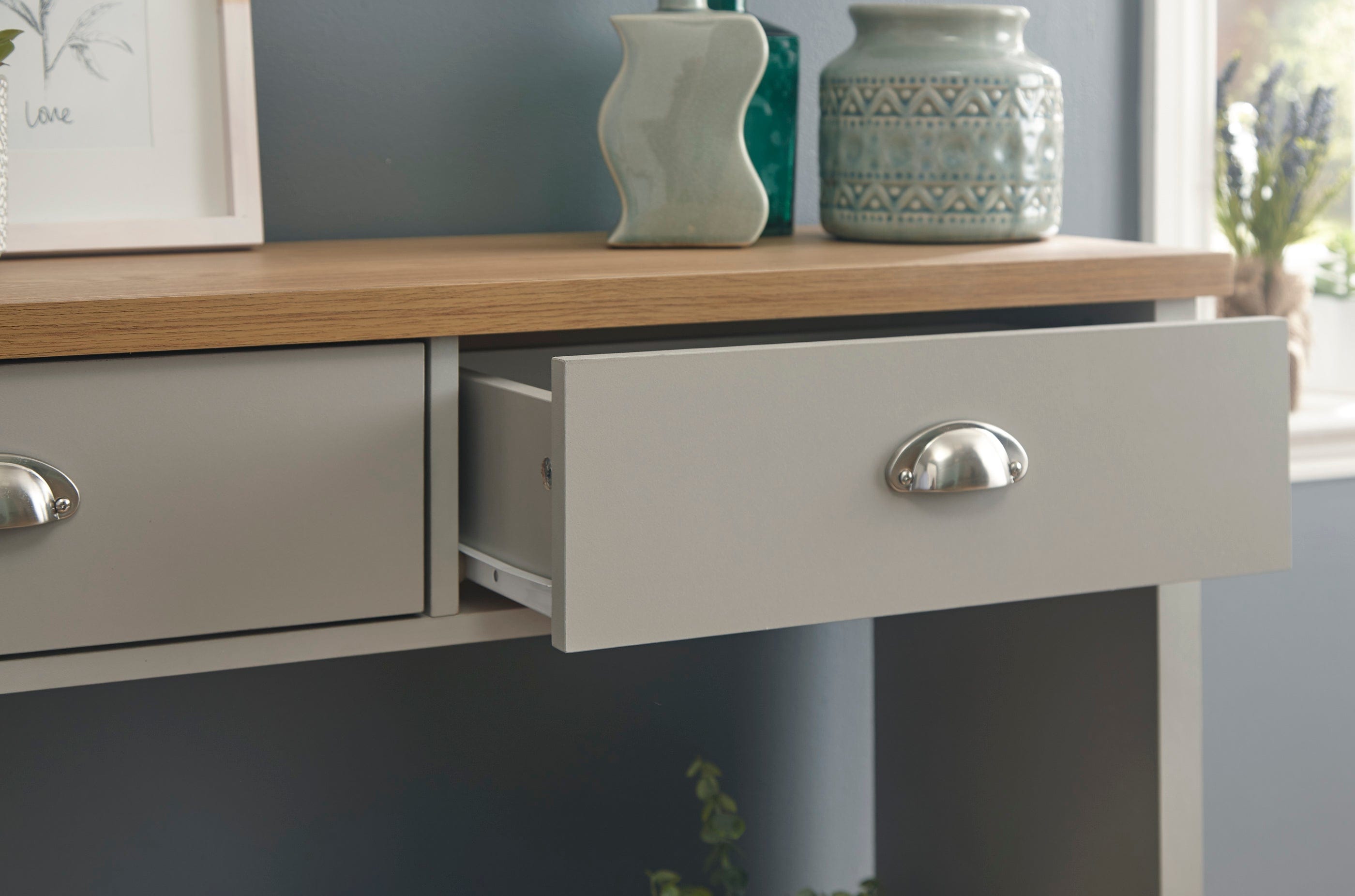 GFW Console Table Lancaster Console Hall Table Grey Bed Kings
