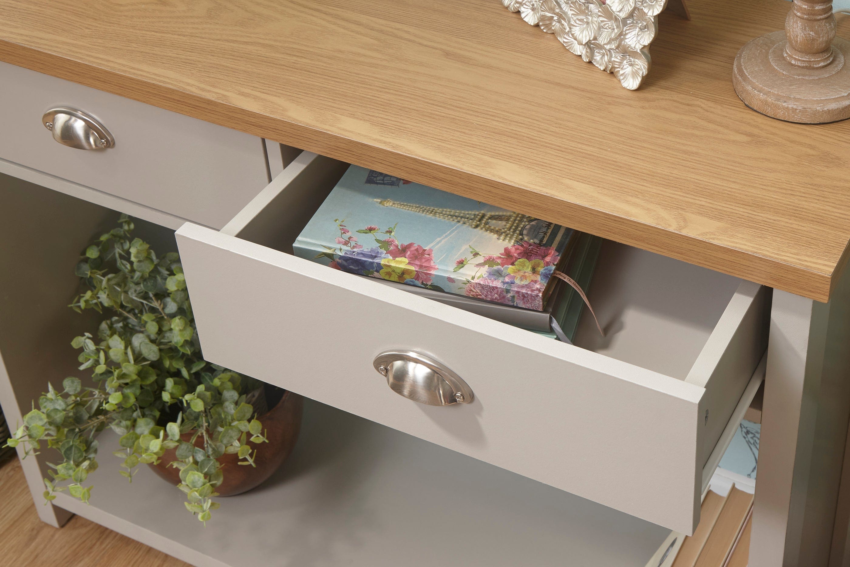 GFW Console Table Lancaster Console Hall Table Grey Bed Kings