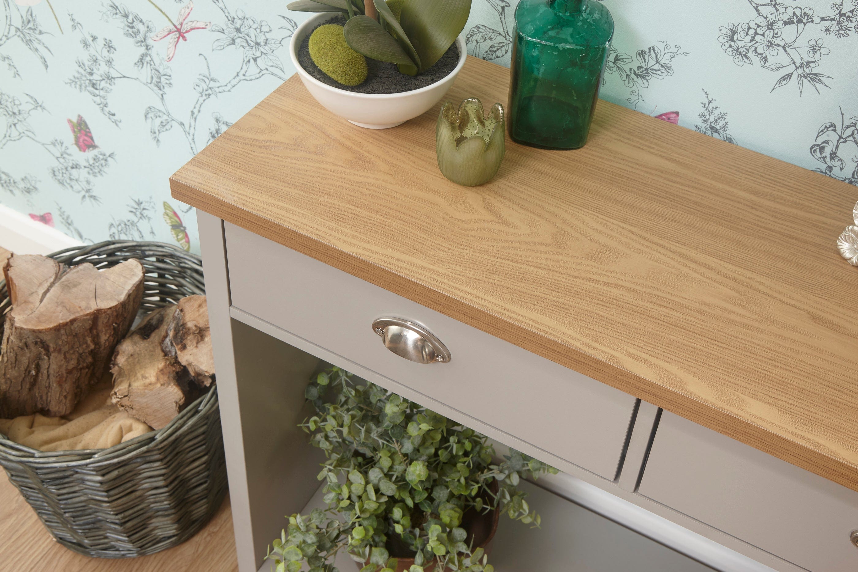 GFW Console Table Lancaster Console Hall Table Grey Bed Kings