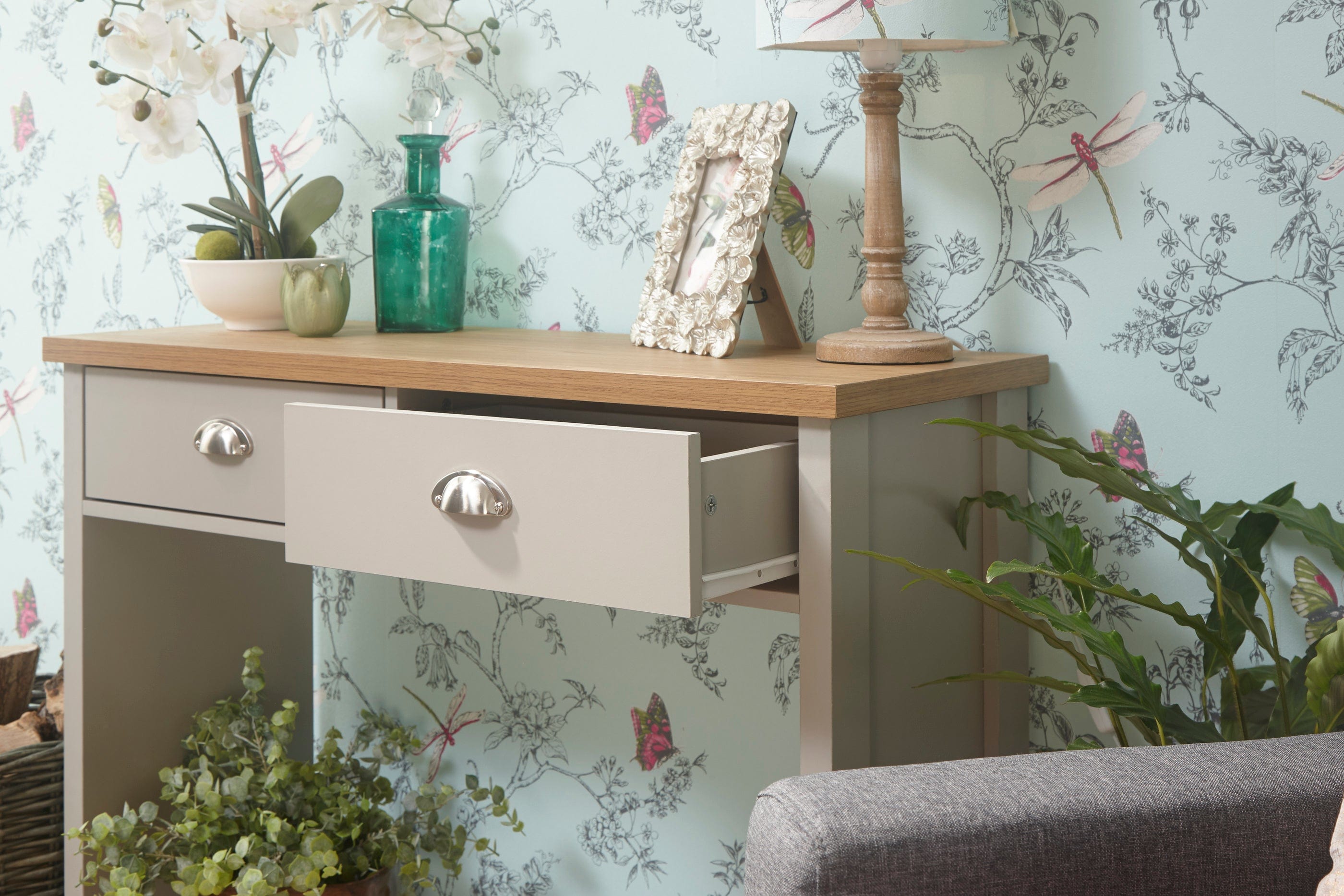 GFW Console Table Lancaster Console Hall Table Grey Bed Kings