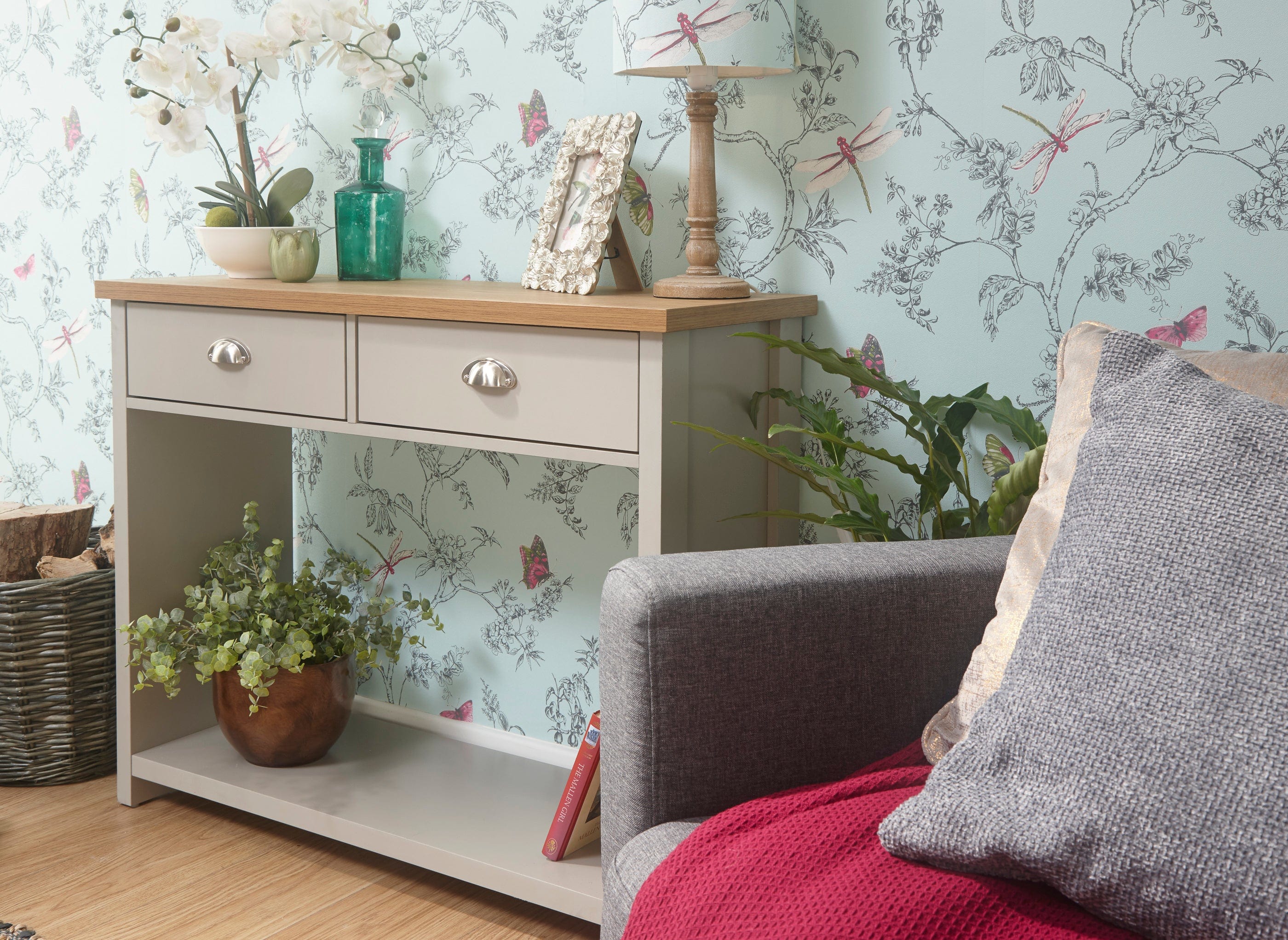 GFW Console Table Lancaster Console Hall Table Grey Bed Kings