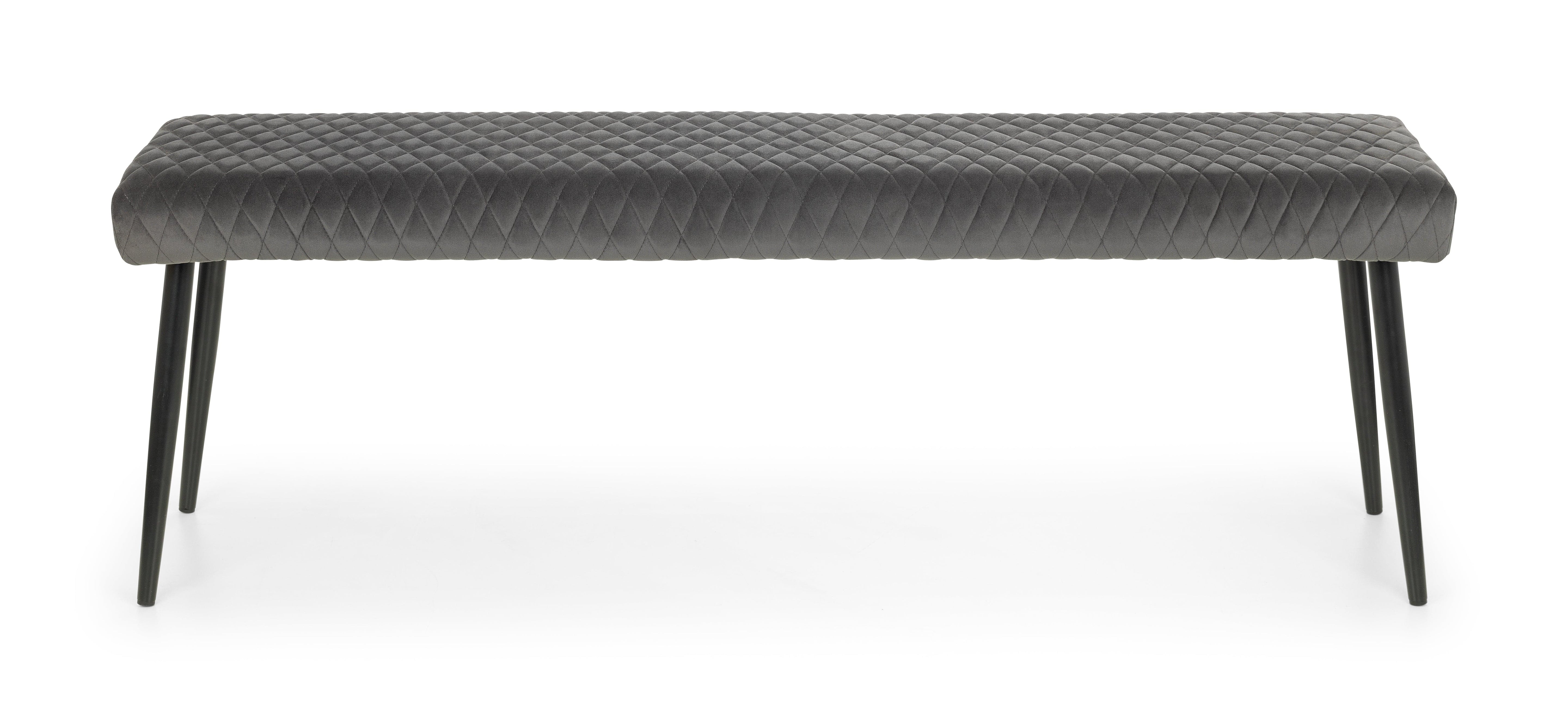 Julian Bowen Dining Bench Luxe Low Bench - Grey Bed Kings
