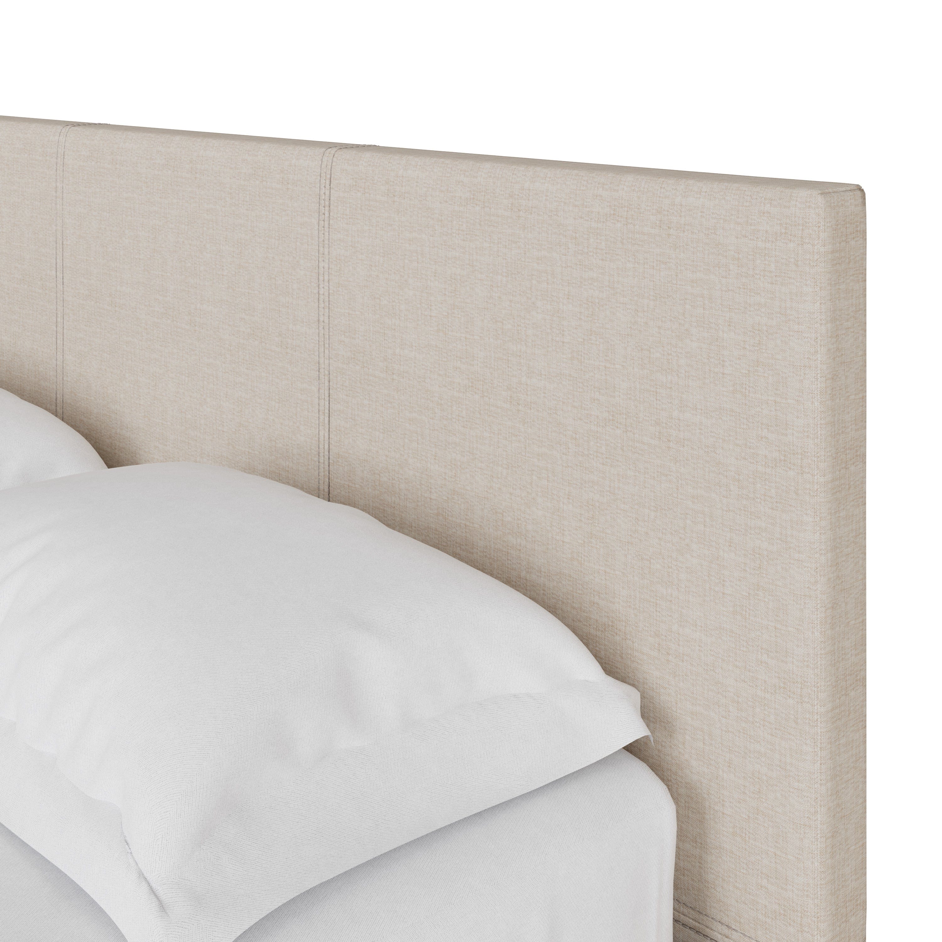GFW Fabric Bed Side Lift Ottoman Bed Natural Bed Kings