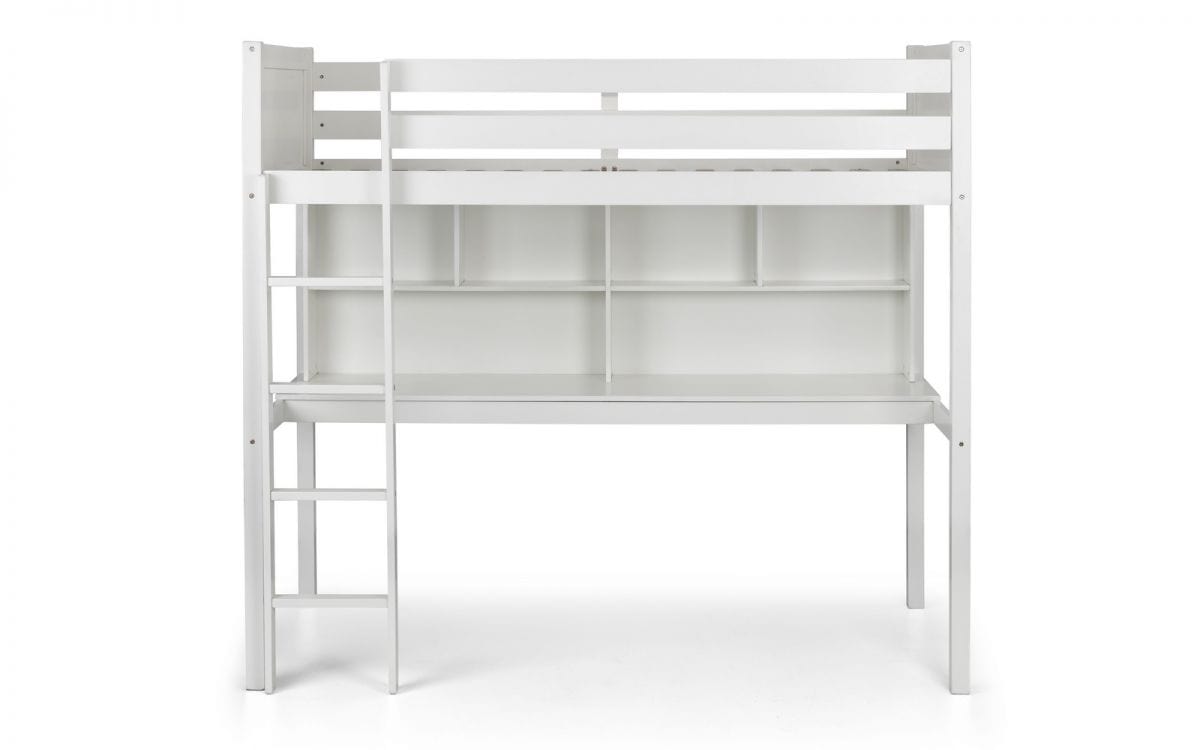 Julian Bowen High Sleeper Bed Single 90cm 3ft Titan Highsleeper White Bed Kings