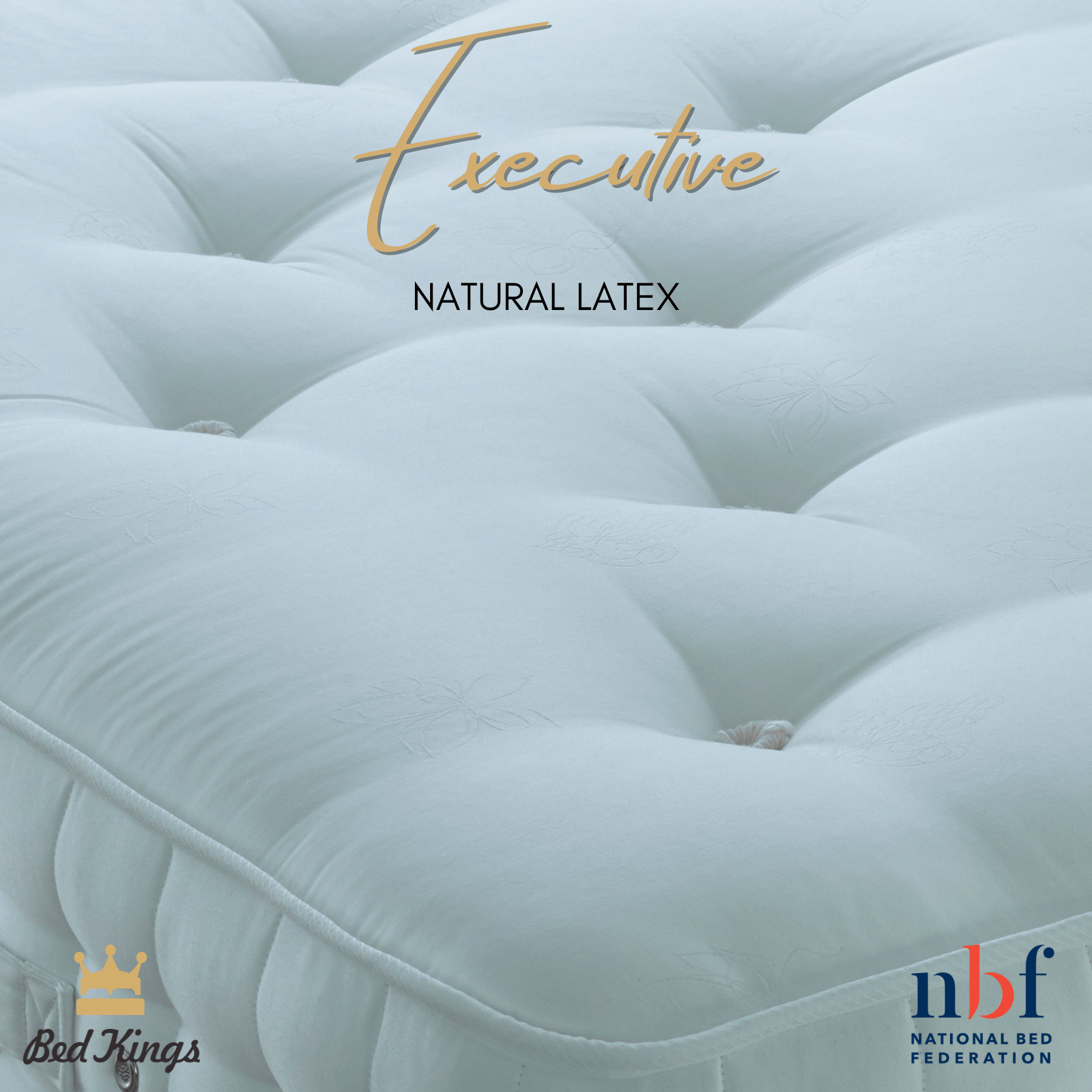 Bed Kings Mattress Executive Natural Cotton & Natural Latex & Pocket Spring Mattress Bed Kings