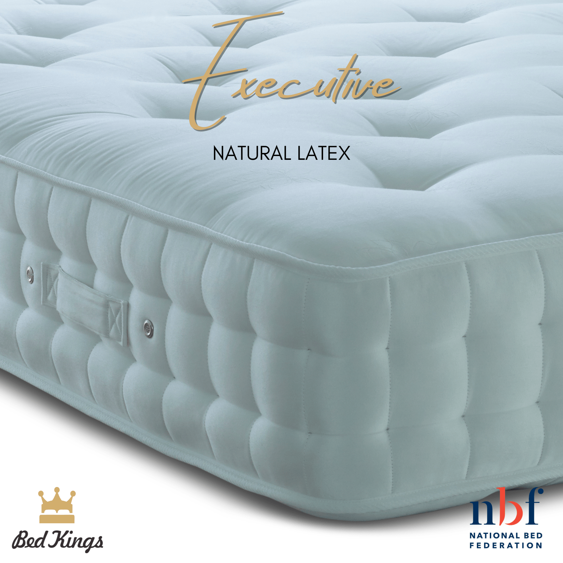 Bed Kings Mattress Executive Natural Cotton & Natural Latex & Pocket Spring Mattress Bed Kings