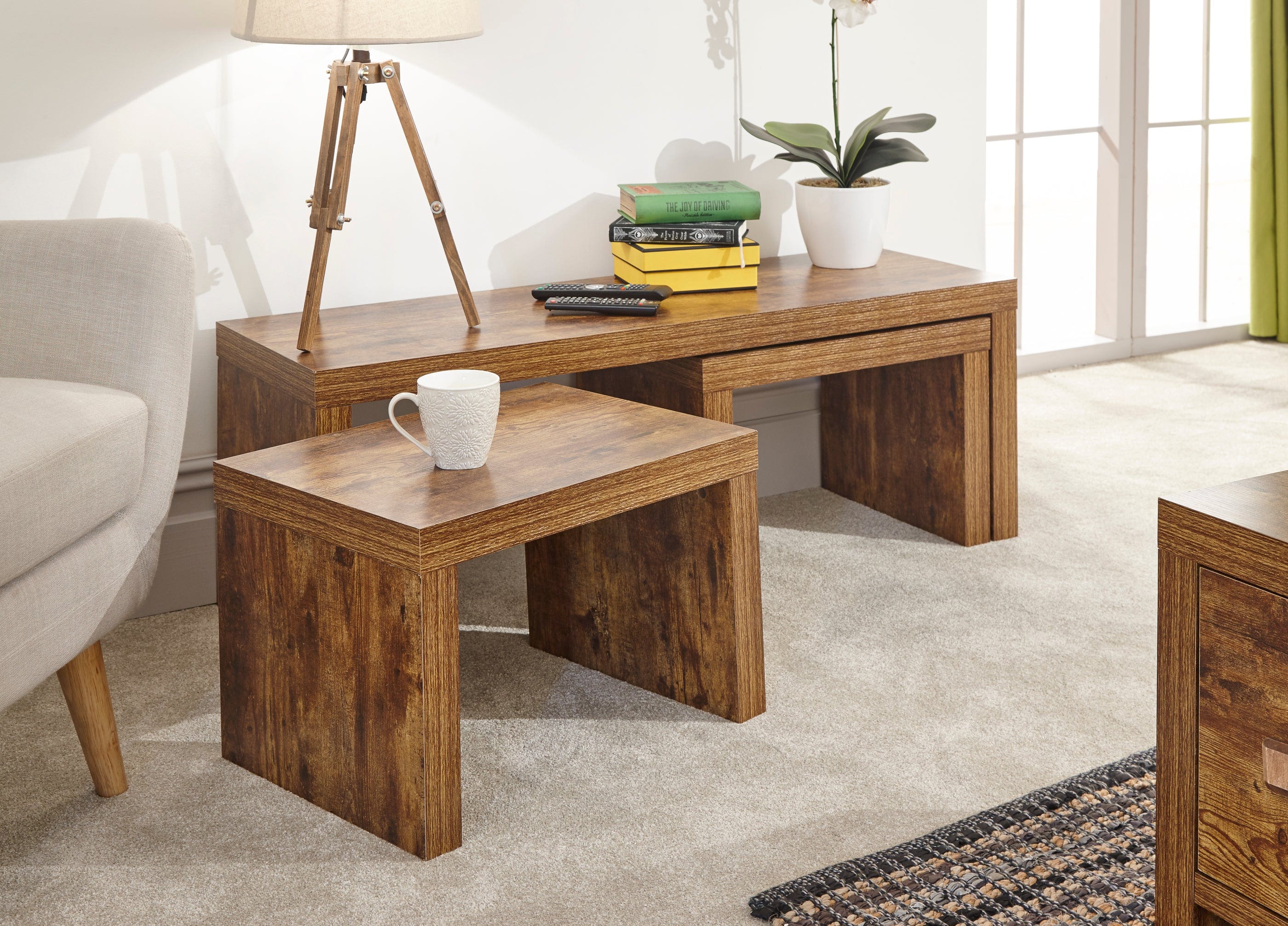 GFW Nest of Tables Jakarta Long John Nest Mango Bed Kings