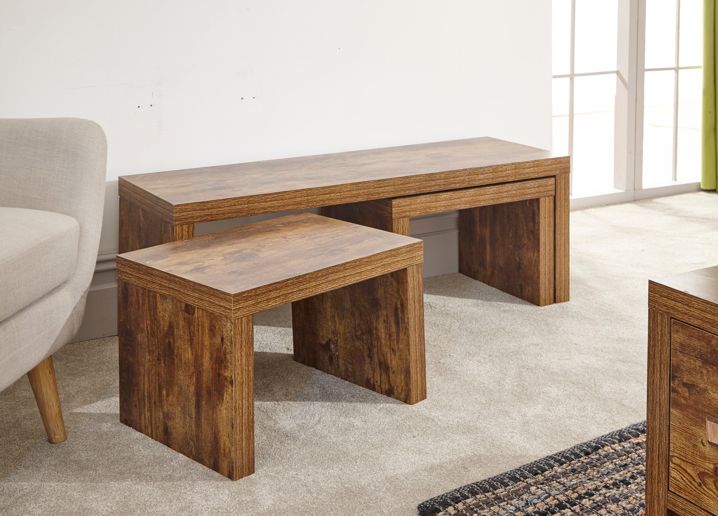 GFW Nest of Tables Jakarta Long John Nest Mango Bed Kings