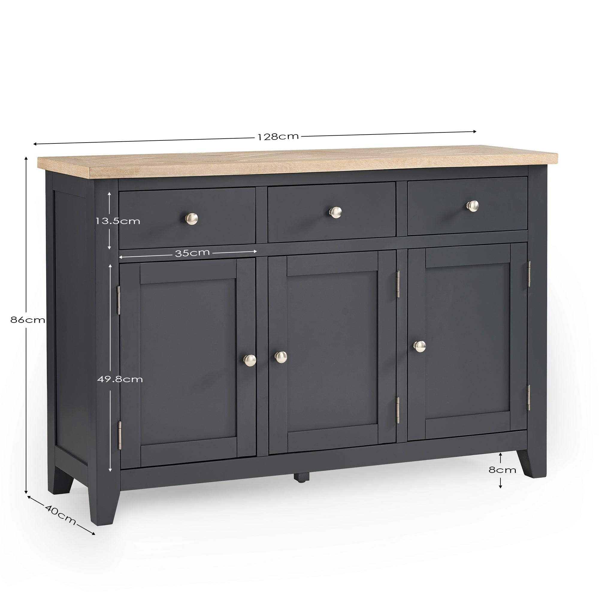 Julian Bowen Sideboard Bordeaux Sideboard Dark Grey Bed Kings