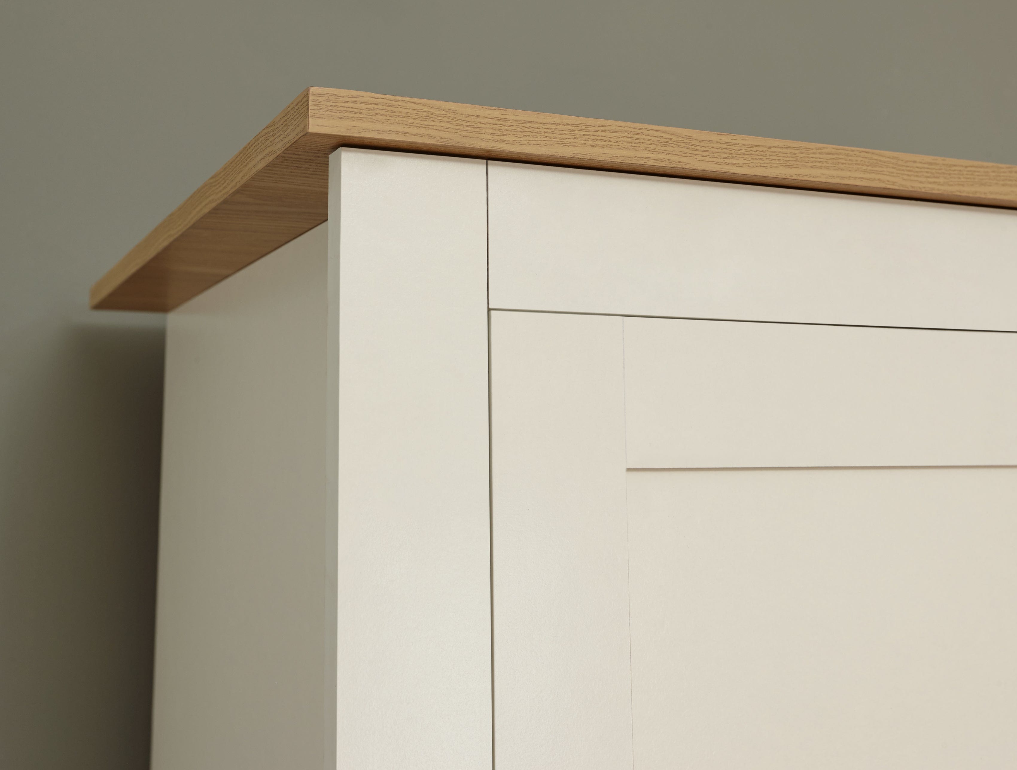 GFW Wardrobe Lancaster 3 Door 2 Drawer Wardrobe Cream Bed Kings