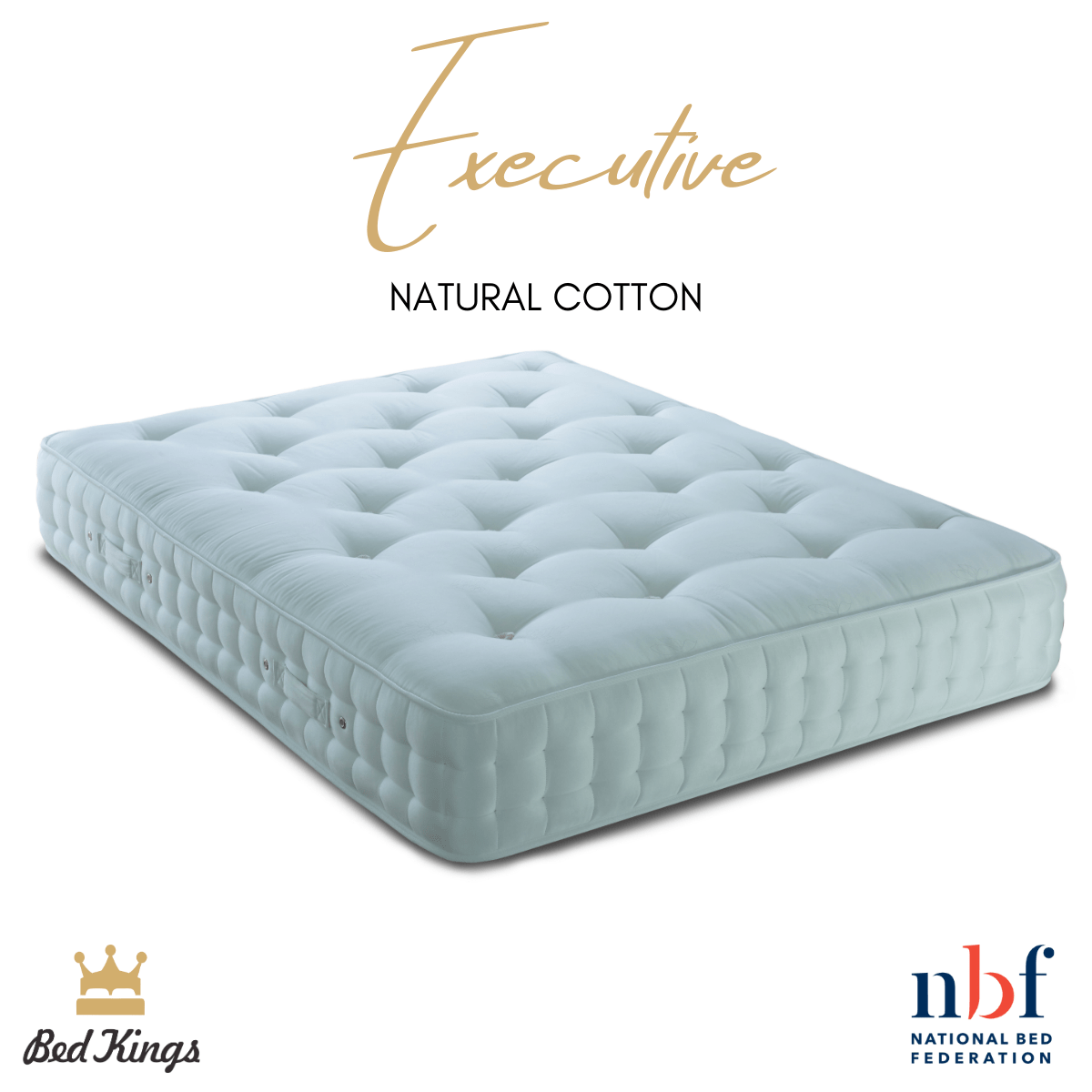 Bed Kings Mattress Executive Natural Cotton Mattress Bed Kings