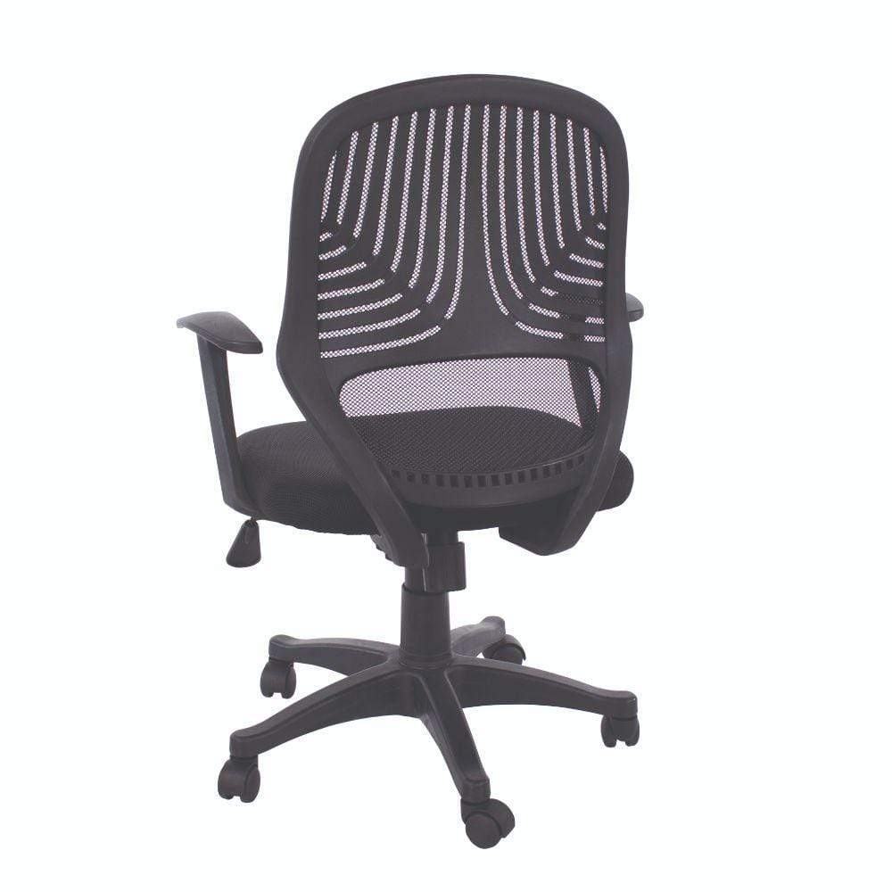 Core Products Office Chair Loft Home Office - Home Office Chair In Black Mesh Back, Black Fabric Seat & Black Base - Black Bed Kings